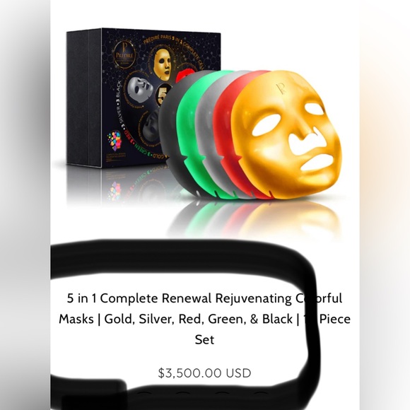 NEW-5 in 1 Complete Renewal Rejuvenating Colorful Reusable Masks 5 Piece Set - Picture 7 of 7